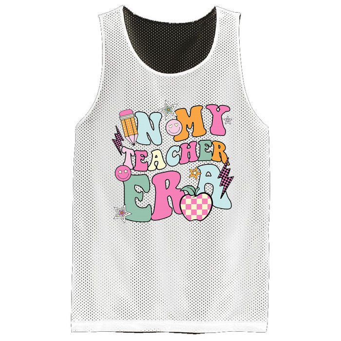 In My Teaching Era Best Teacher Appreciation Retro Groovy Mesh Reversible Basketball Jersey Tank