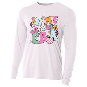 In My Teaching Era Best Teacher Appreciation Retro Groovy Cooling Performance Long Sleeve Crew