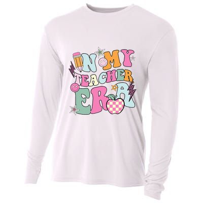 In My Teaching Era Best Teacher Appreciation Retro Groovy Cooling Performance Long Sleeve Crew