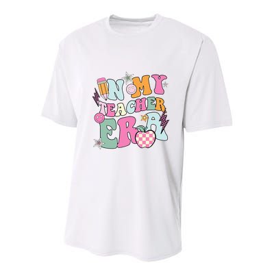 In My Teaching Era Best Teacher Appreciation Retro Groovy Youth Performance Sprint T-Shirt