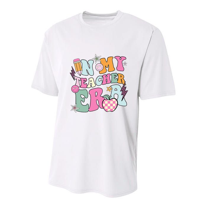 In My Teaching Era Best Teacher Appreciation Retro Groovy Youth Performance Sprint T-Shirt