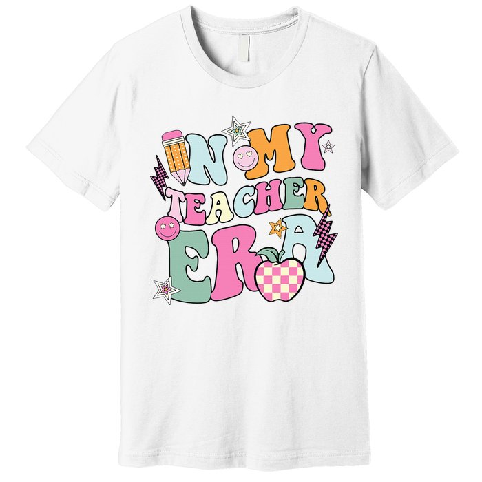 In My Teaching Era Best Teacher Appreciation Retro Groovy Premium T-Shirt