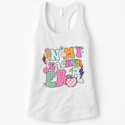 In My Teaching Era Best Teacher Appreciation Retro Groovy Womens Tank Top