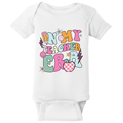 In My Teaching Era Best Teacher Appreciation Retro Groovy Baby Bodysuit
