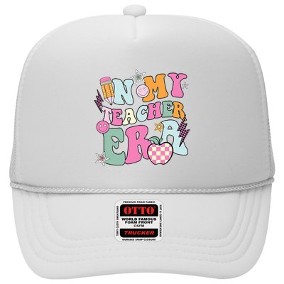 In My Teaching Era Best Teacher Appreciation Retro Groovy Trucker Hat