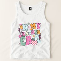 In My Teaching Era Best Teacher Appreciation Retro Groovy Tank Top
