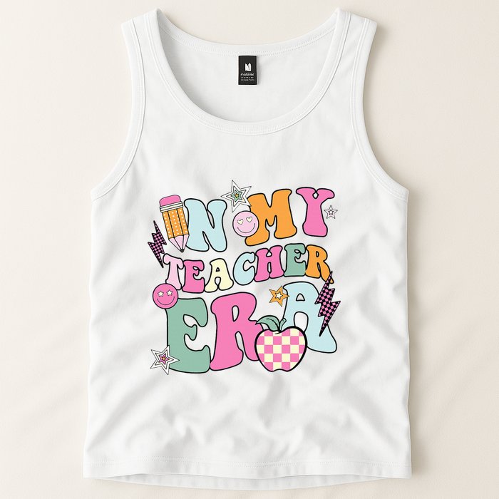 In My Teaching Era Best Teacher Appreciation Retro Groovy Tank Top