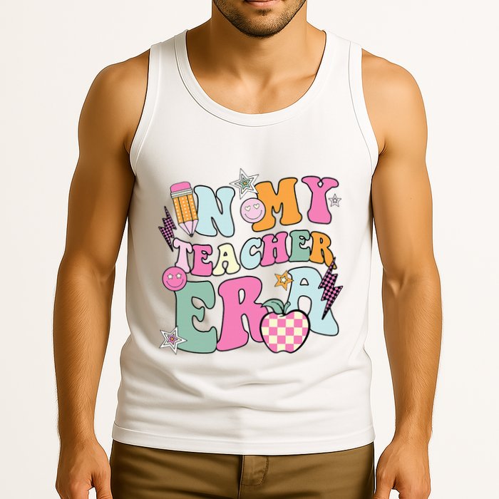 In My Teaching Era Best Teacher Appreciation Retro Groovy Tank Top