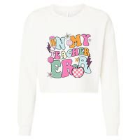 In My Teaching Era Best Teacher Appreciation Retro Groovy Cropped Pullover Crew