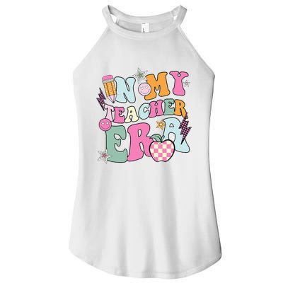 In My Teaching Era Best Teacher Appreciation Retro Groovy Women's Perfect Tri Rocker Tank