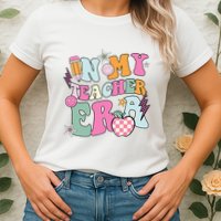 In My Teaching Era Best Teacher Appreciation Retro Groovy Womens T-Shirt