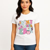 In My Teaching Era Best Teacher Appreciation Retro Groovy Womens T-Shirt