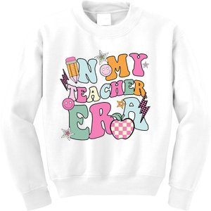 In My Teaching Era Best Teacher Appreciation Retro Groovy Kids Sweatshirt