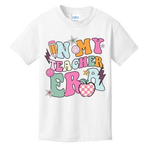 In My Teaching Era Best Teacher Appreciation Retro Groovy Kids T-Shirt