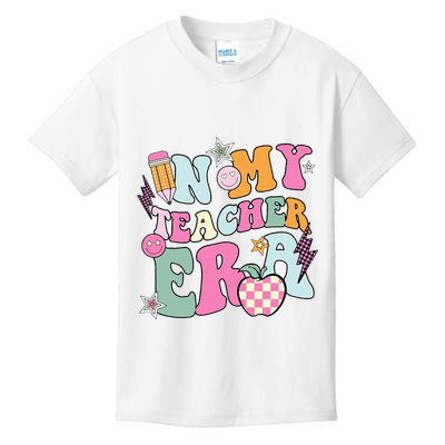 In My Teaching Era Best Teacher Appreciation Retro Groovy Kids T-Shirt