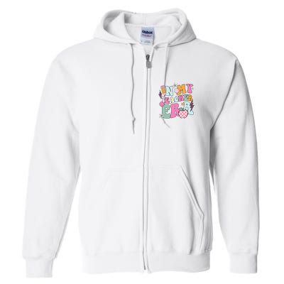 In My Teaching Era Best Teacher Appreciation Retro Groovy Full Zip Hoodie