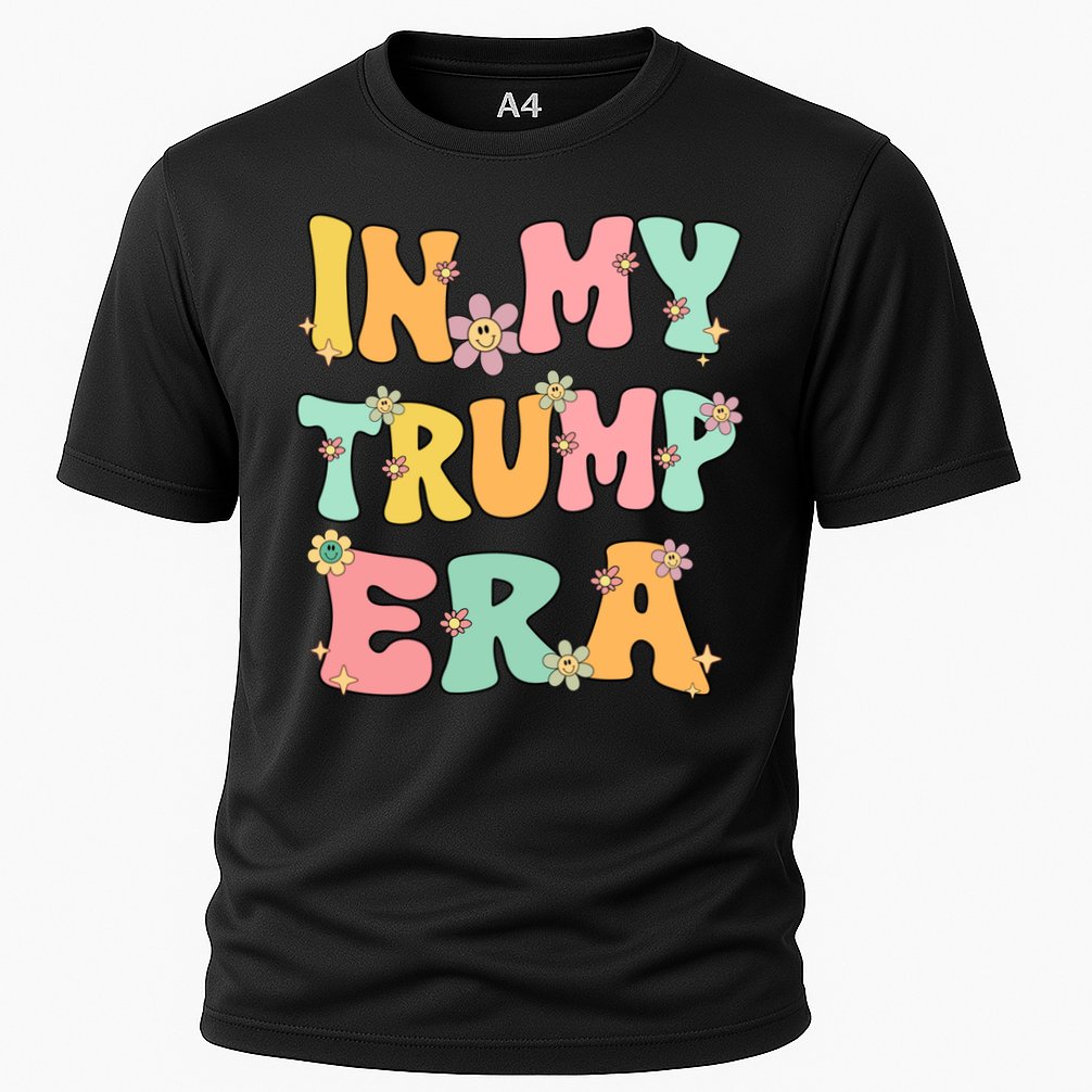In My Trump Era Retro Groovy Trump 2024 Election Gift Cooling Performance Crew T-Shirt