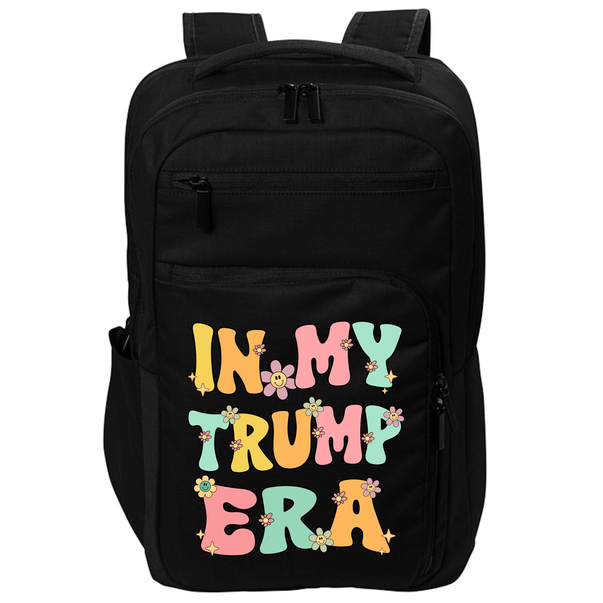 In My Trump Era Retro Groovy Trump 2024 Election Gift Impact Tech Backpack