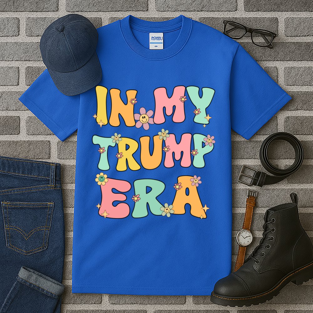In My Trump Era Retro Groovy Trump 2024 Election Gift Tall T-Shirt