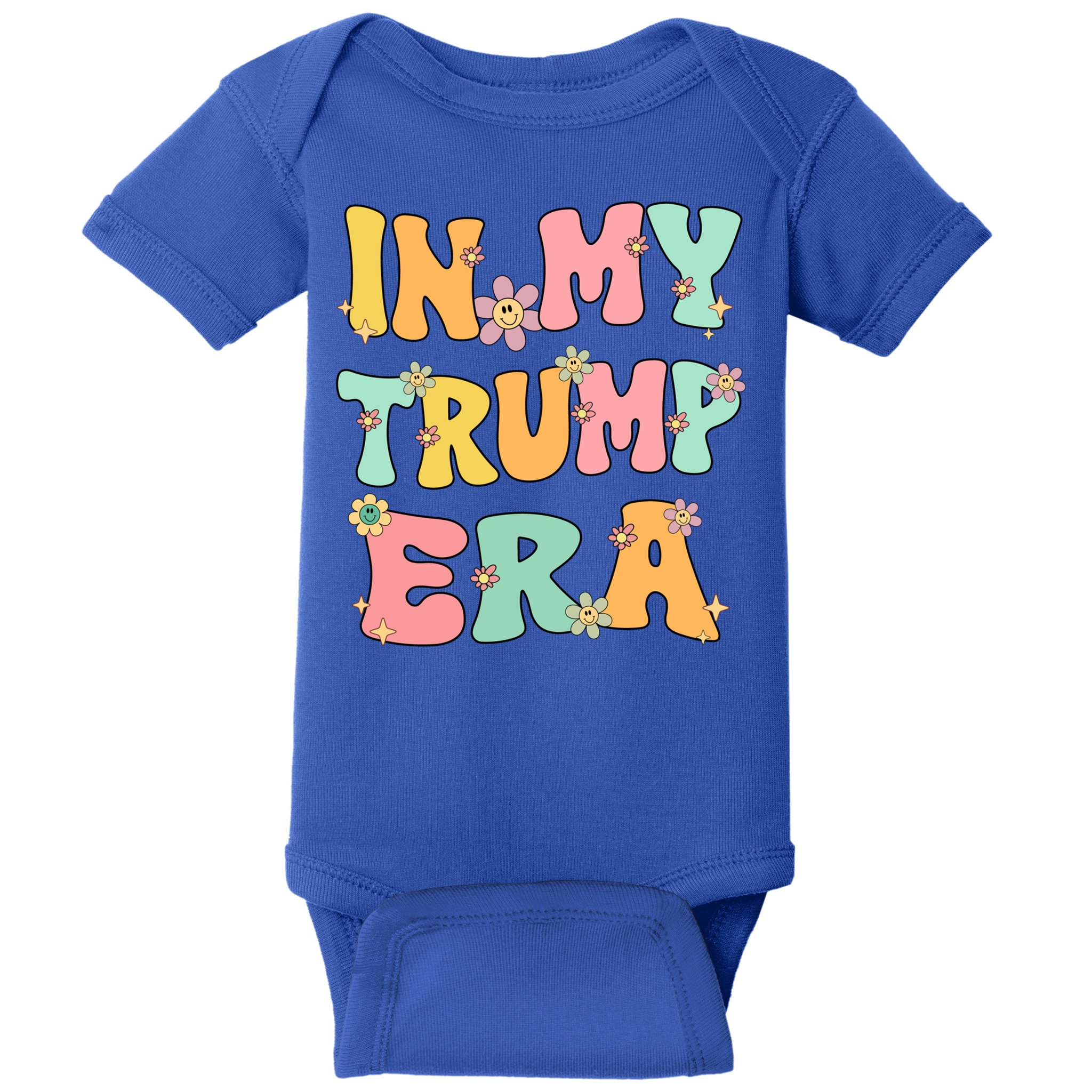 In My Trump Era Retro Groovy Trump 2024 Election Gift Baby Bodysuit