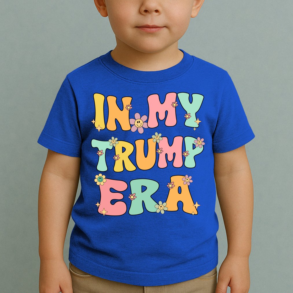 In My Trump Era Retro Groovy Trump 2024 Election Gift Toddler T-Shirt