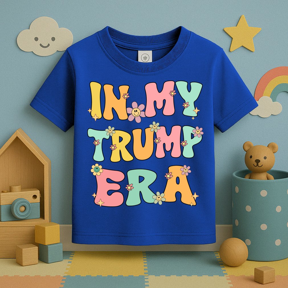 In My Trump Era Retro Groovy Trump 2024 Election Gift Toddler T-Shirt