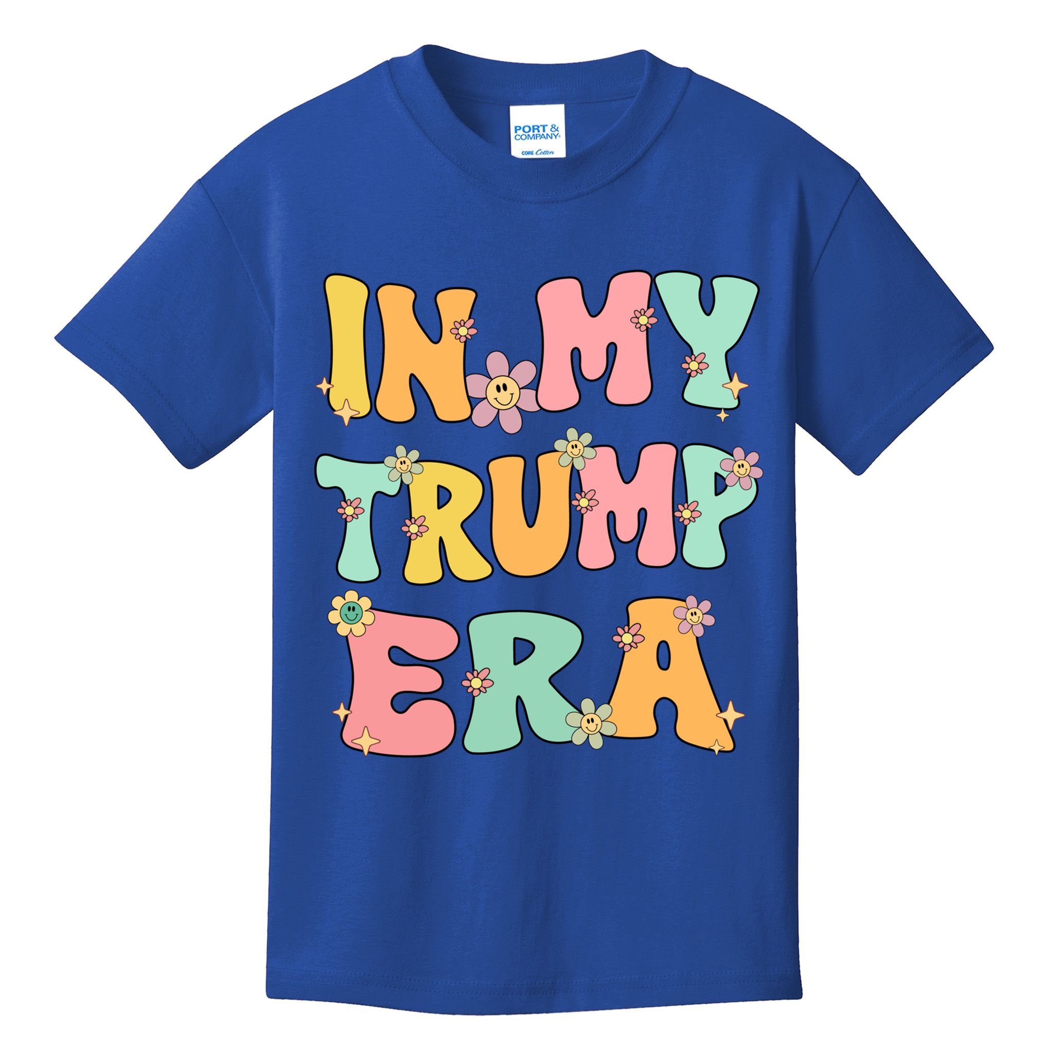 In My Trump Era Retro Groovy Trump 2024 Election Gift Kids T-Shirt