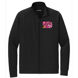 In My Teacher Era Back To School Retro Back To School Retro Stretch Full-Zip Cadet Jacket