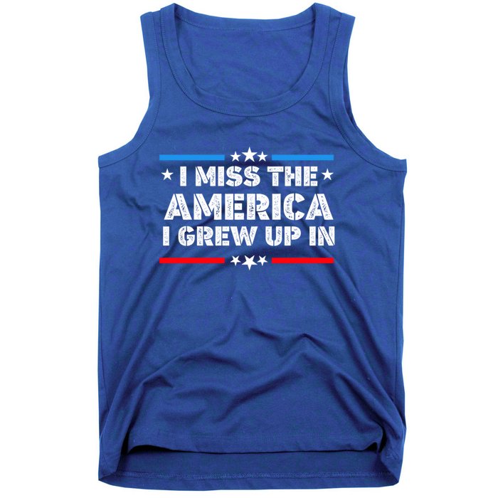 I Miss The America I Grew Up In Funny Usa American Gift Tank Top