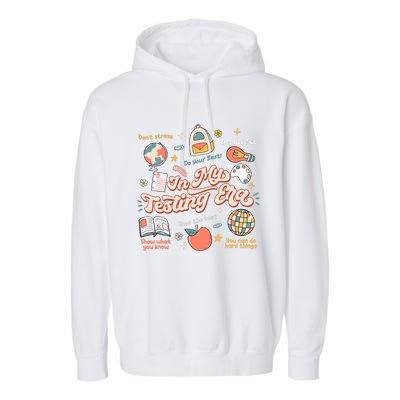 In My Testing Era Teachers Student Rock The Test Testing Day Garment-Dyed Fleece Hoodie