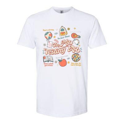 In My Testing Era Teachers Student Rock The Test Testing Day Softstyle CVC T-Shirt