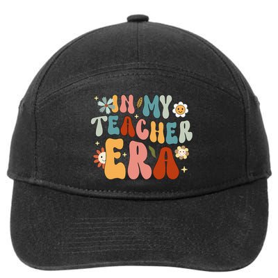 In My Teacher Era First Day Of School Back To School Retro 7-Panel Snapback Hat