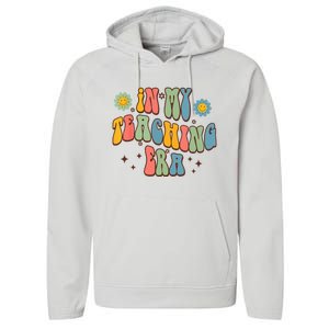 In My Teaching Era State Testing Retro Groovy Teacher Performance Fleece Hoodie