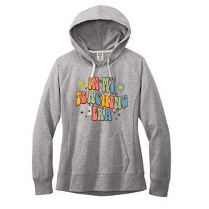 In My Teaching Era State Testing Retro Groovy Teacher Women's Fleece Hoodie