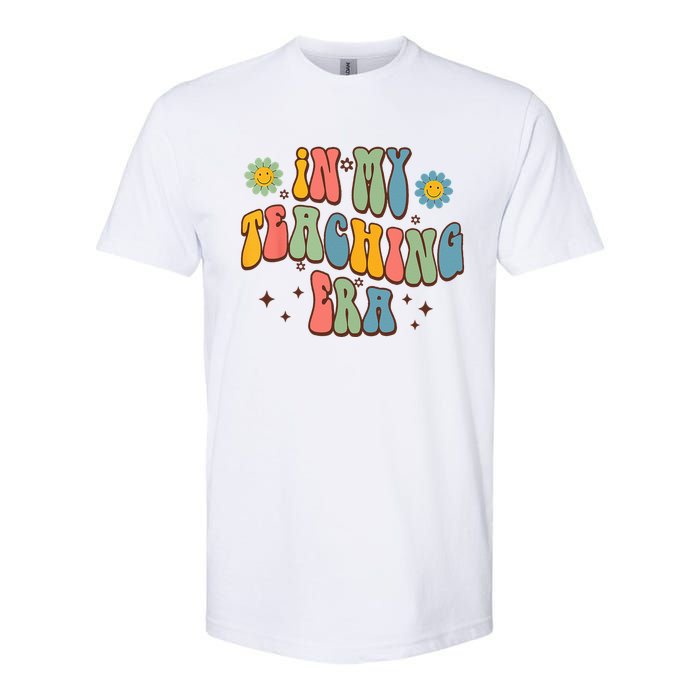 In My Teaching Era State Testing Retro Groovy Teacher Softstyle CVC T-Shirt