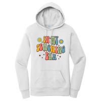 In My Teaching Era State Testing Retro Groovy Teacher Women's Pullover Hoodie