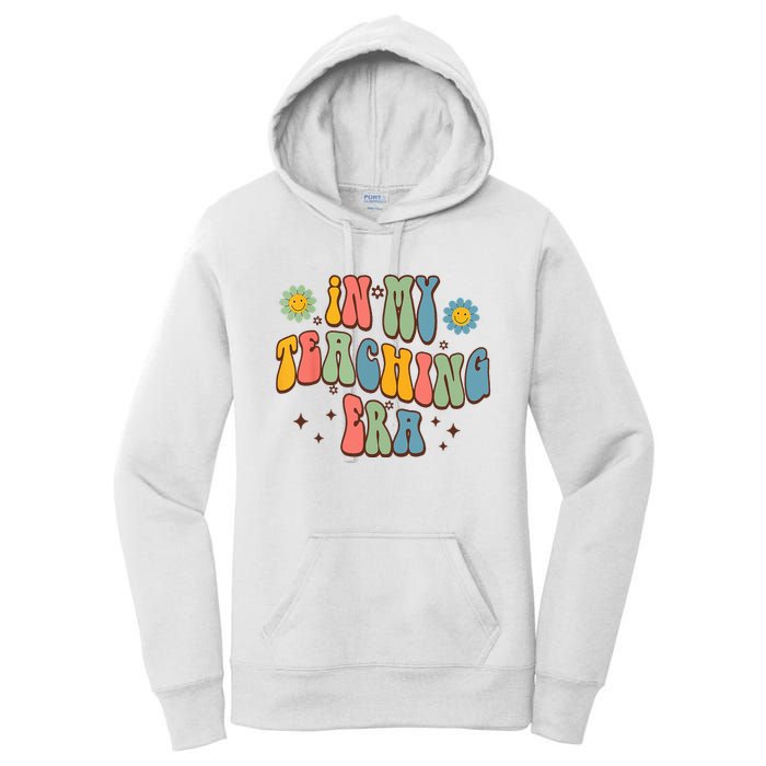 In My Teaching Era State Testing Retro Groovy Teacher Women's Pullover Hoodie