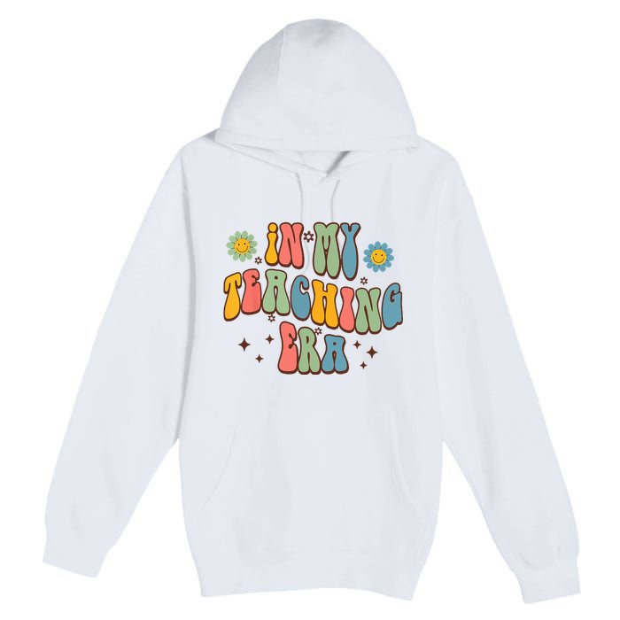 In My Teaching Era State Testing Retro Groovy Teacher Premium Pullover Hoodie