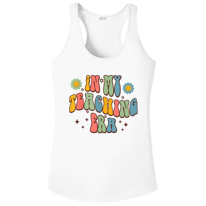 In My Teaching Era State Testing Retro Groovy Teacher Ladies PosiCharge Competitor Racerback Tank