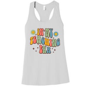 In My Teaching Era State Testing Retro Groovy Teacher Women's Racerback Tank