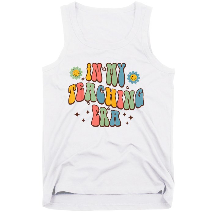 In My Teaching Era State Testing Retro Groovy Teacher Tank Top