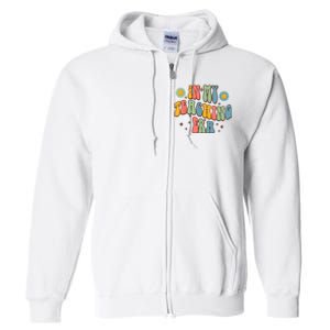 In My Teaching Era State Testing Retro Groovy Teacher Full Zip Hoodie