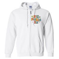 In My Teaching Era State Testing Retro Groovy Teacher Full Zip Hoodie