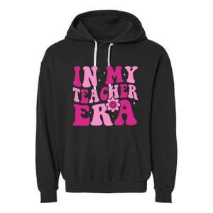 In My Teacher Era Groovy Pink Teacher Garment-Dyed Fleece Hoodie