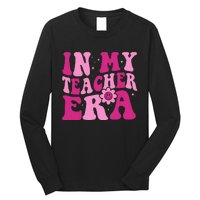 In My Teacher Era Groovy Pink Teacher Long Sleeve Shirt