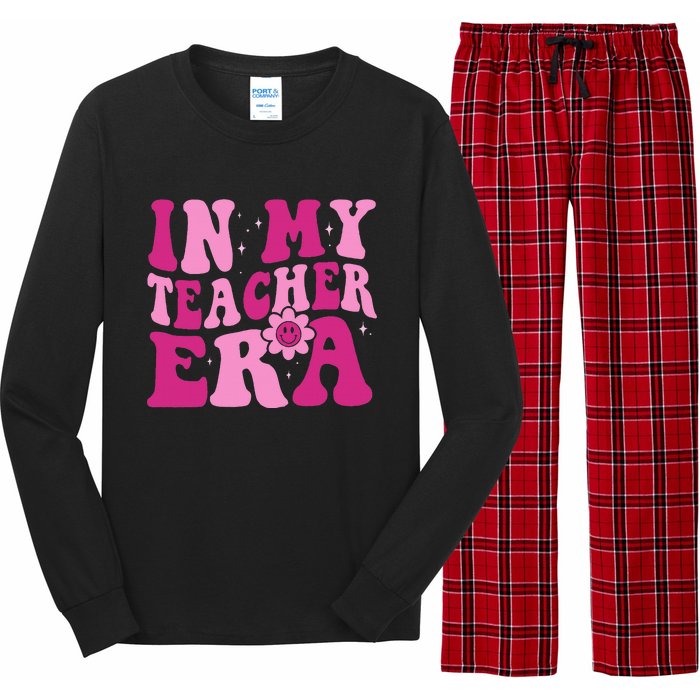 In My Teacher Era Groovy Pink Teacher Long Sleeve Pajama Set