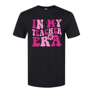 In My Teacher Era Groovy Pink Teacher Softstyle CVC T-Shirt