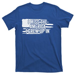 I Miss The America I Grew Up In Retro Distressed Us Flag Gift T-Shirt