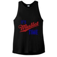 It’s Mullet Time, Funny Redneck Mullet Ladies PosiCharge Tri-Blend Wicking Tank