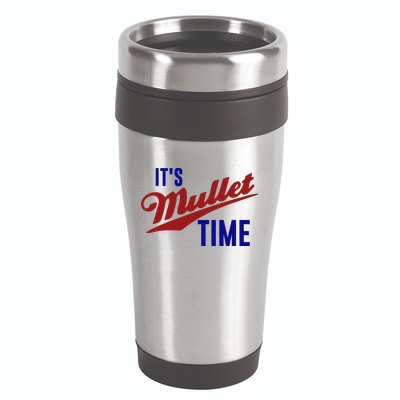 It’s Mullet Time, Funny Redneck Mullet 16oz Travel Tumbler